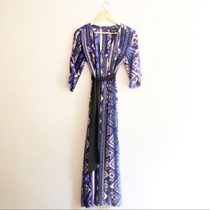 Yumi Kim Aztec Faux Wrap Maxi Dress Size Medium